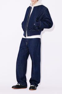 Veste bomber en denim - Rinse Blue Denim