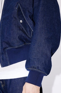 Veste bomber en denim - Rinse Blue Denim