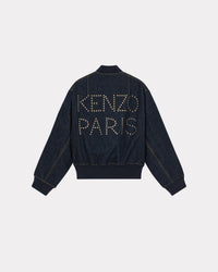 Veste bomber en denim - Rinse Blue Denim