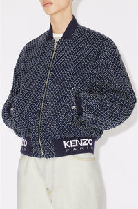 Bomber "Kenzo Sashiko Stitch" en denim - Rinse Blue