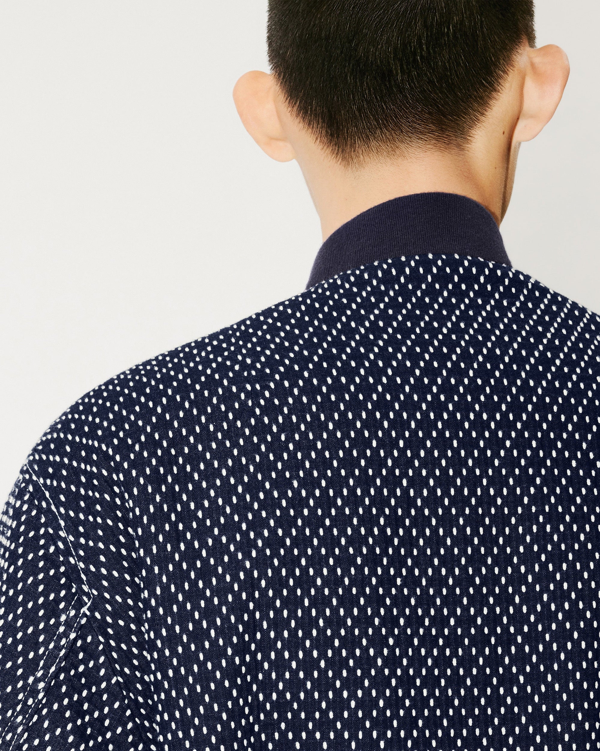 Bomber "Kenzo Sashiko Stitch" en denim - Rinse Blue