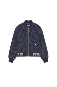 Bomber "Kenzo Sashiko Stitch" en denim - Rinse Blue