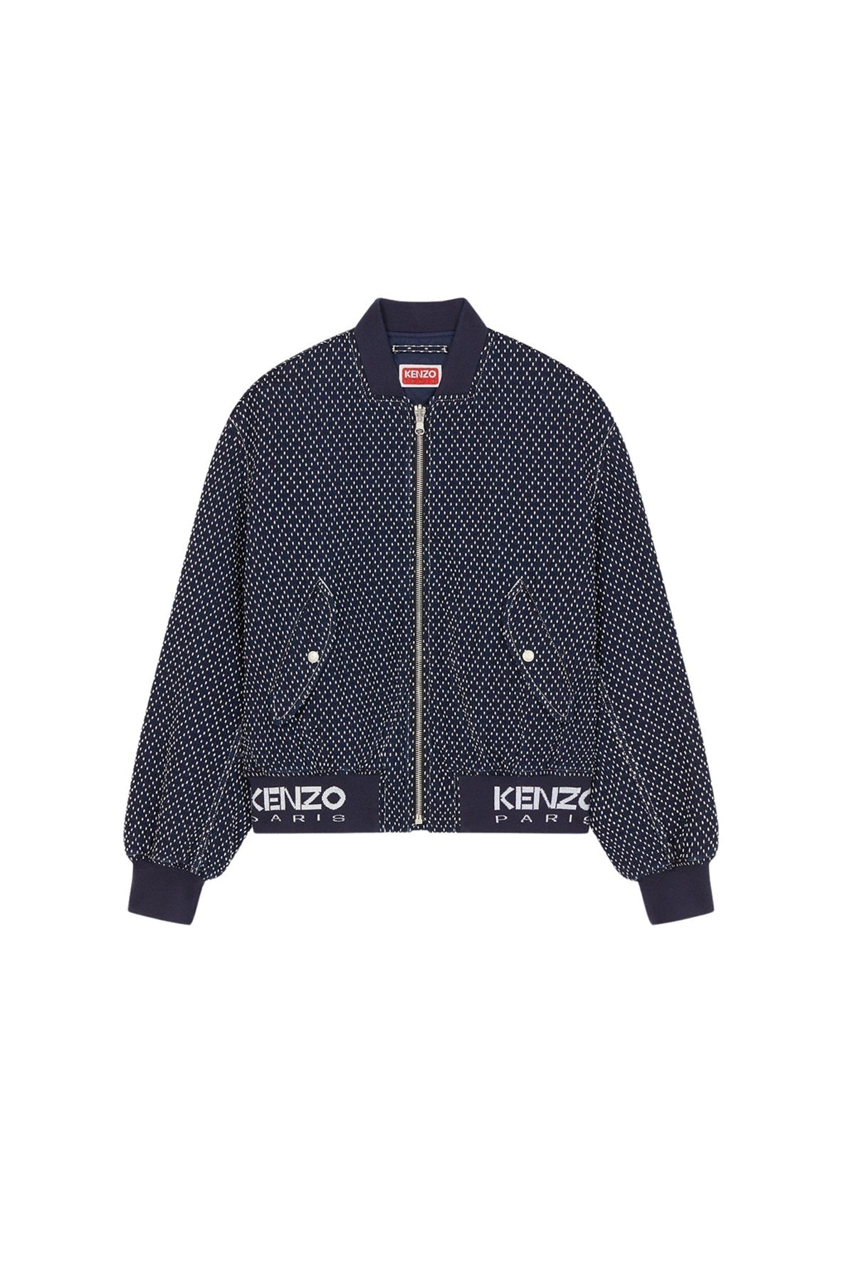 Bomber "Kenzo Sashiko Stitch" en denim - Rinse Blue
