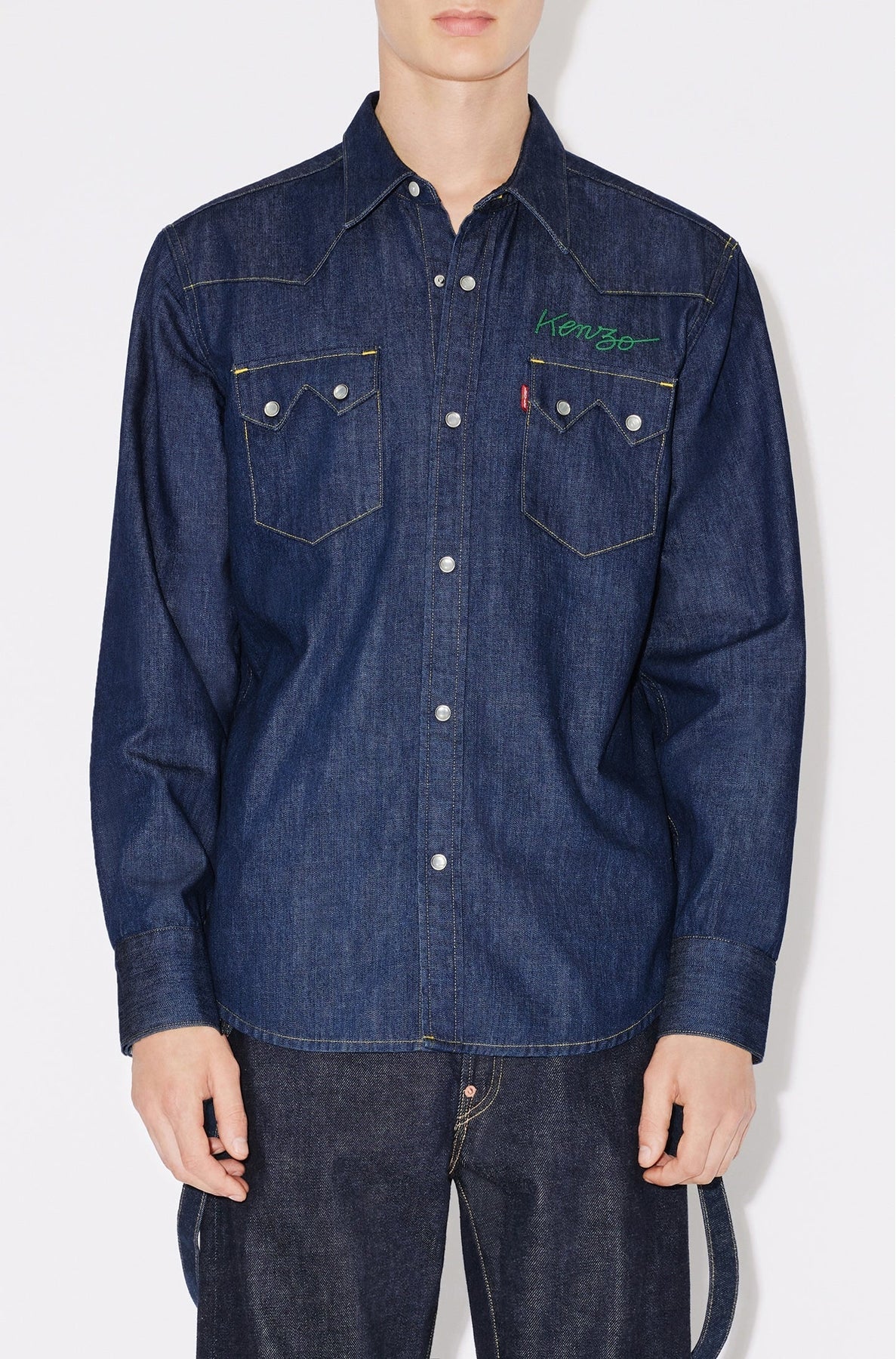 Western denim shirt - Rinse Blue