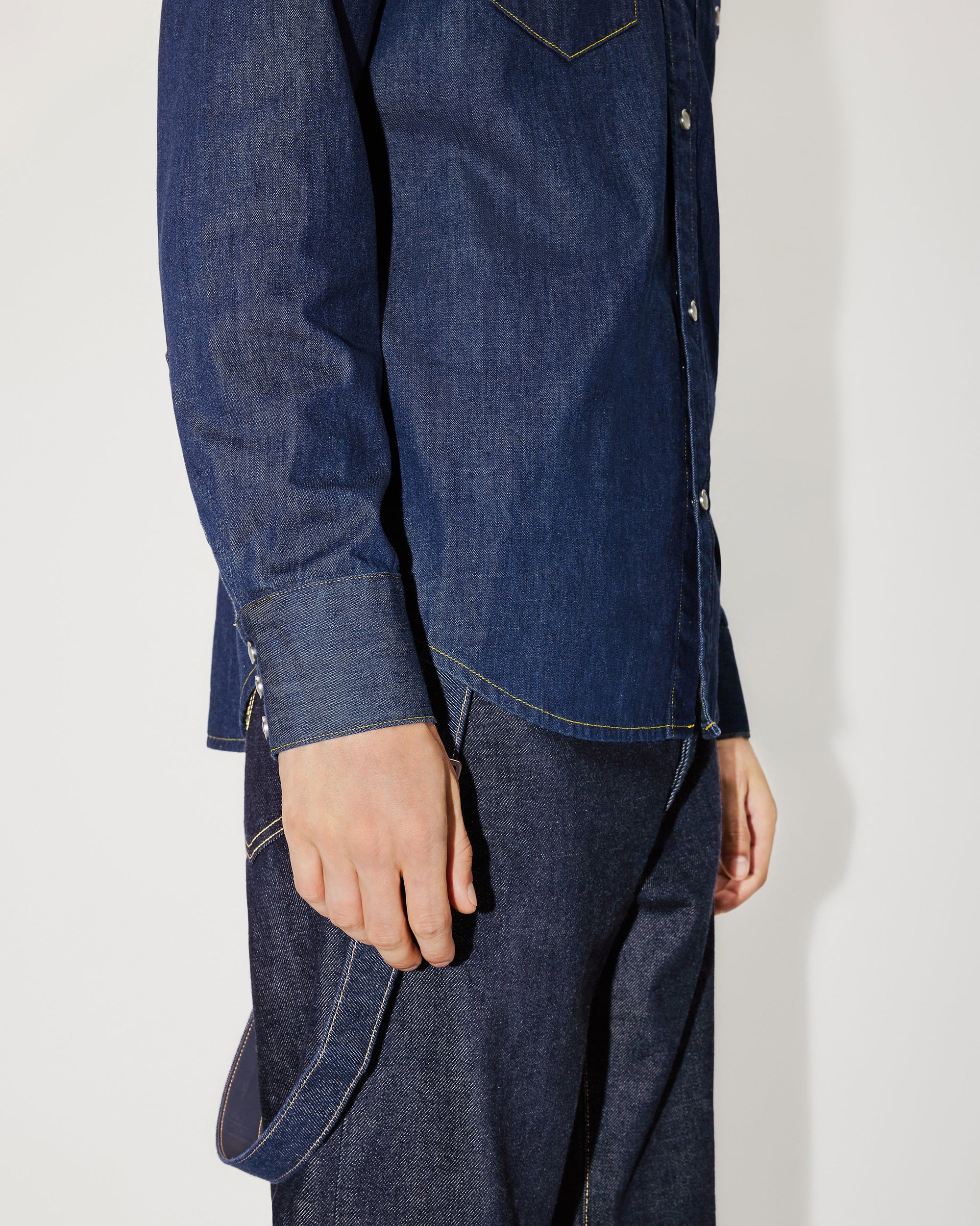 Western denim shirt - Rinse Blue