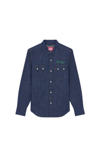 Western denim shirt - Rinse Blue