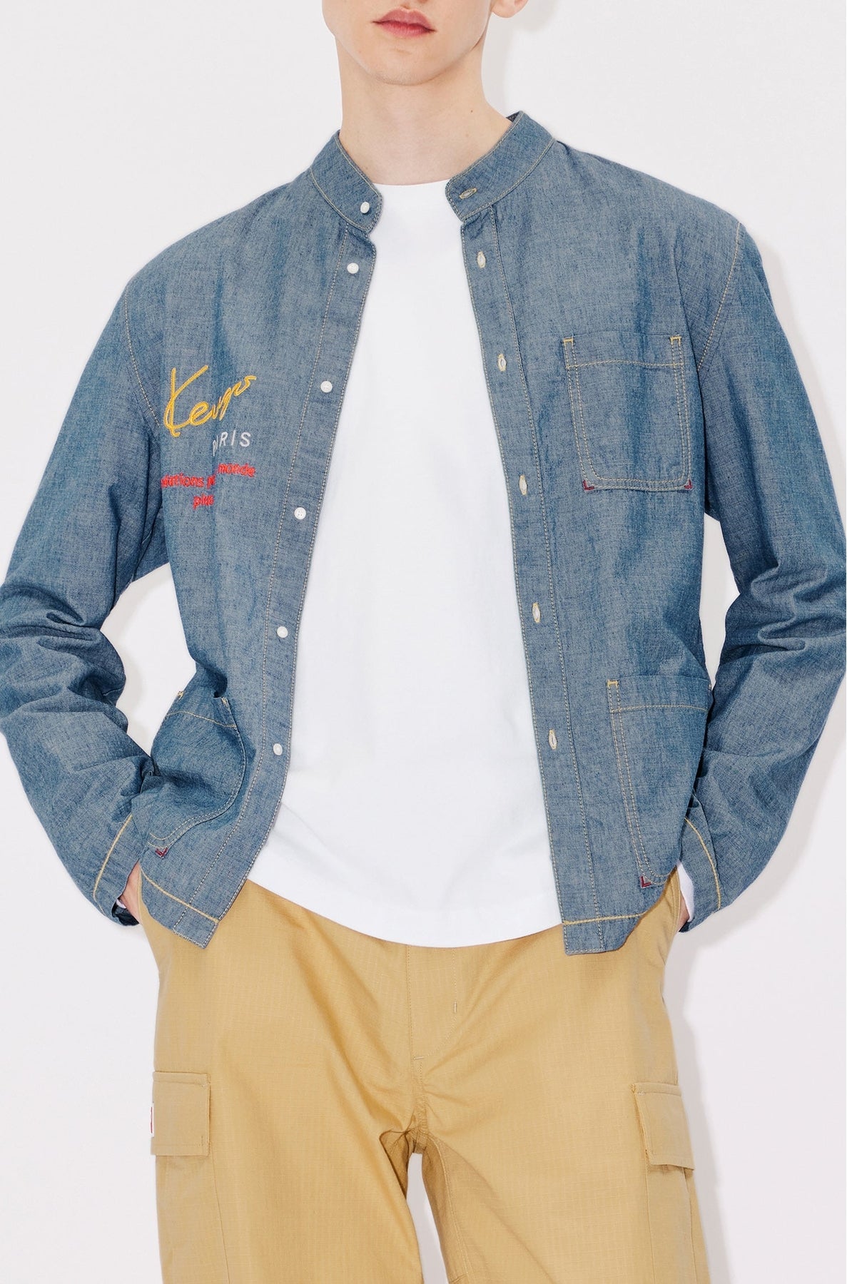 Rinse denim chambray shirt - Rinse Blue