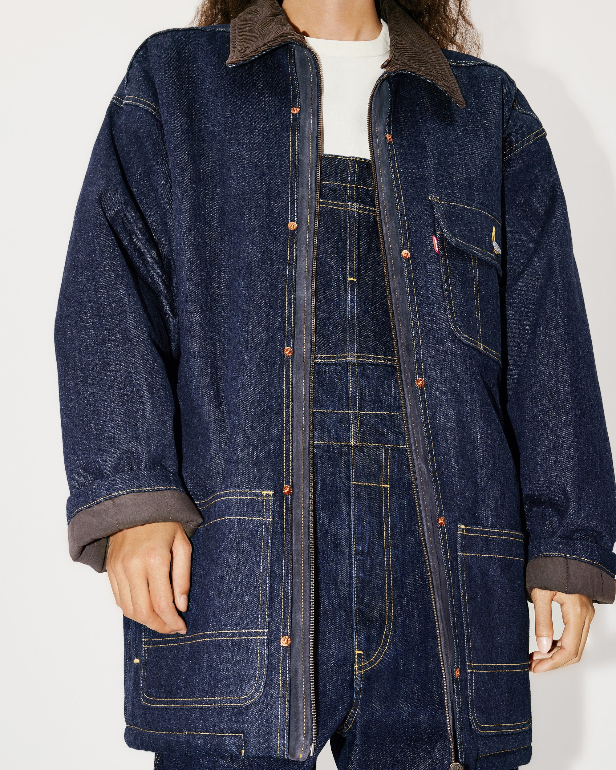 Parka en denim genderless Kenzo x LEVI"S® - Rinse Blue Denim