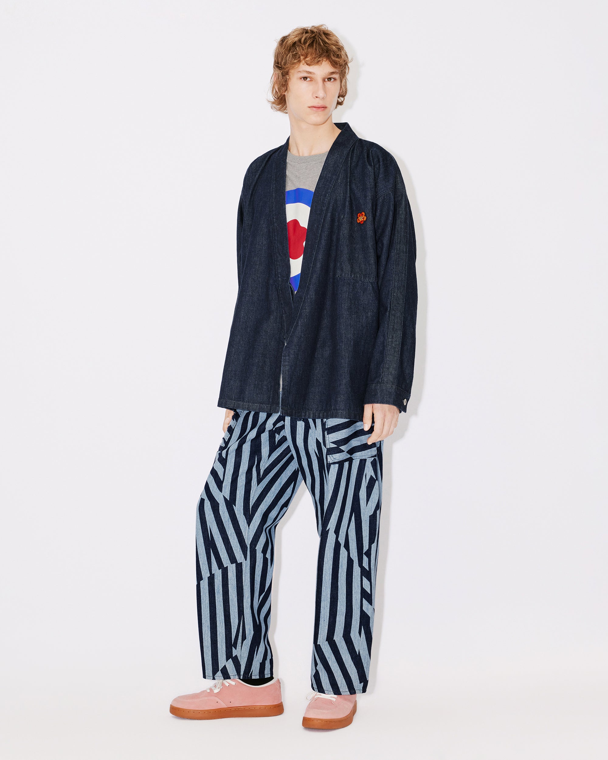 Boke Crest Rinse Denim Kimono