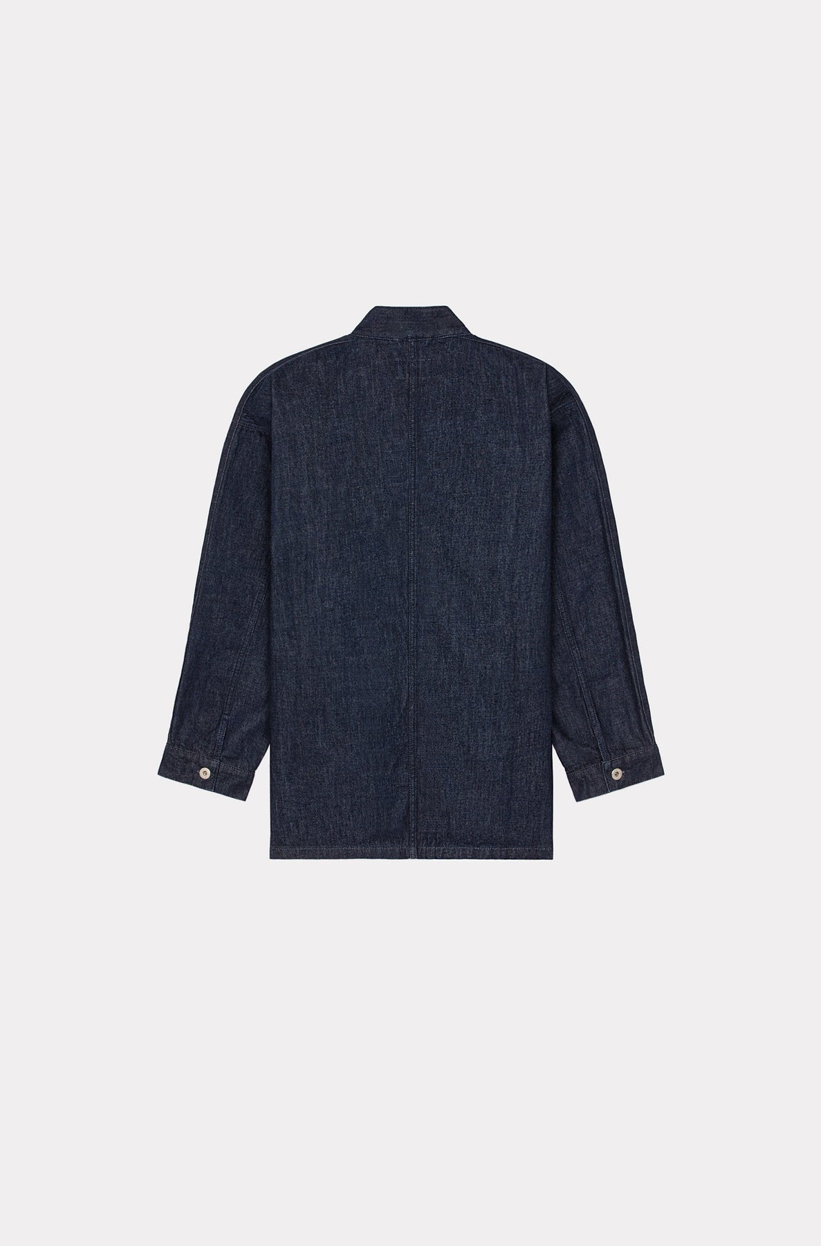 Boke Flower embroidered kimono jacket - Rinse Blue Denim
