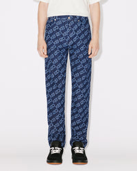 Jean slim Bara "Monogram" - Rinse Blue Denim