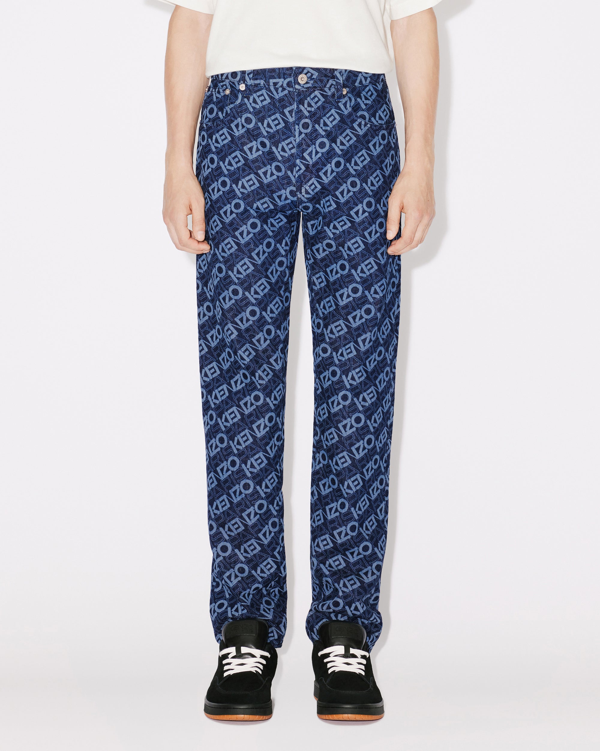 Jean slim Bara "Monogram" - Rinse Blue Denim