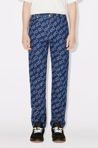 Bara Monogram Slim Jeans - Rinse Blue Denim