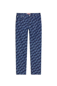 Jean slim Bara "Monogram" - Rinse Blue Denim