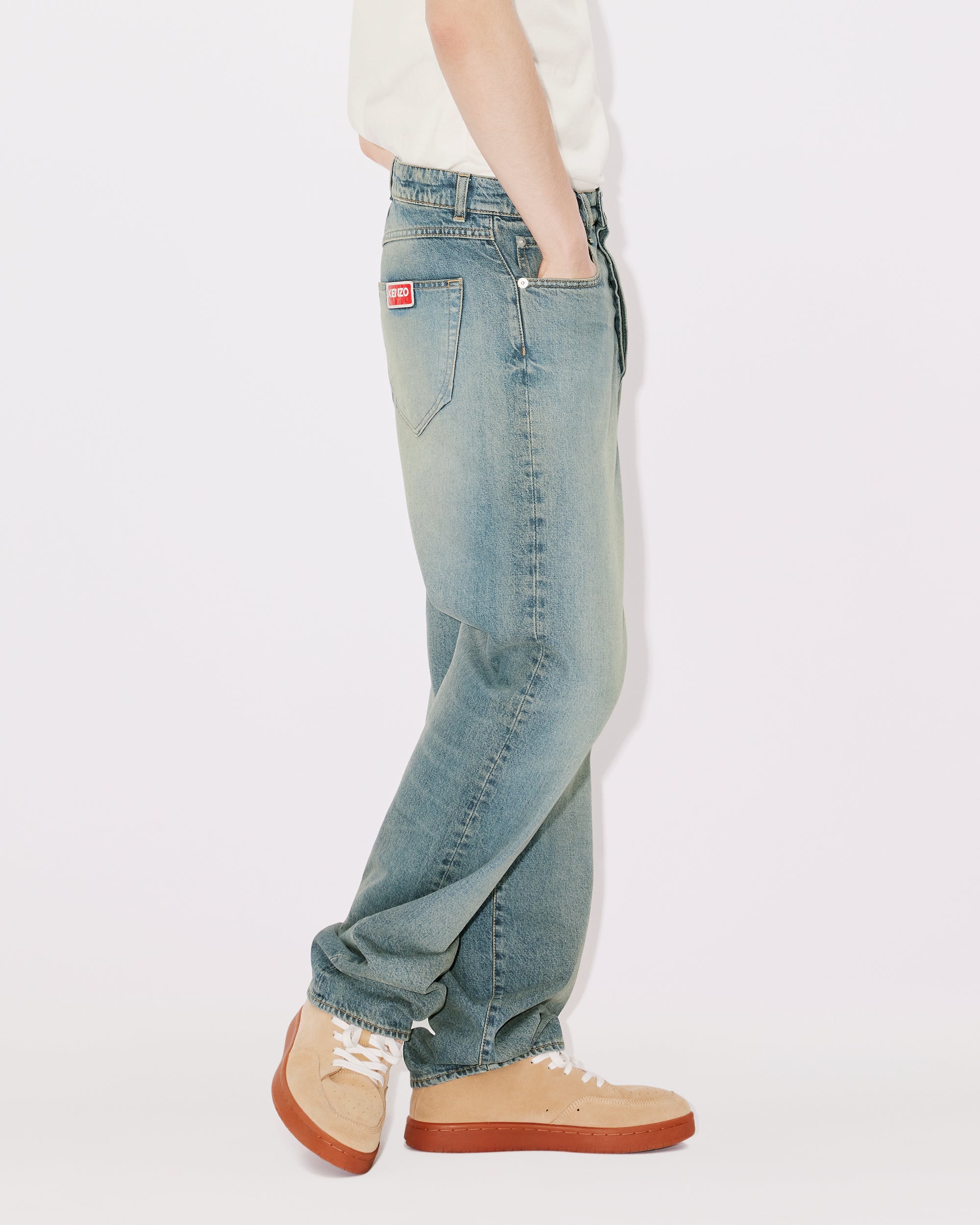 Jean droit Agasao - Stone Bl Dirty Blue Denim