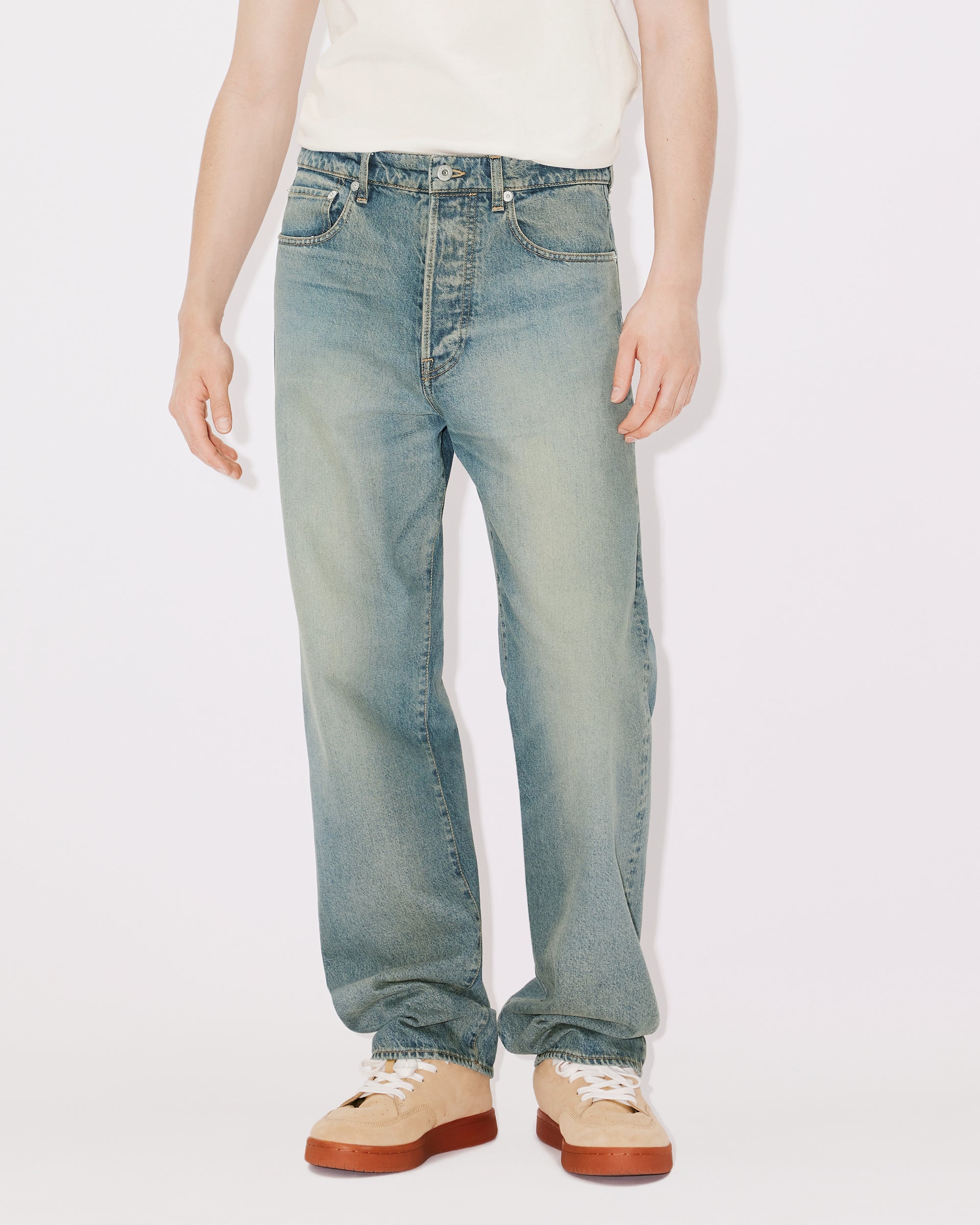 Jean droit Agasao - Stone Bl Dirty Blue Denim