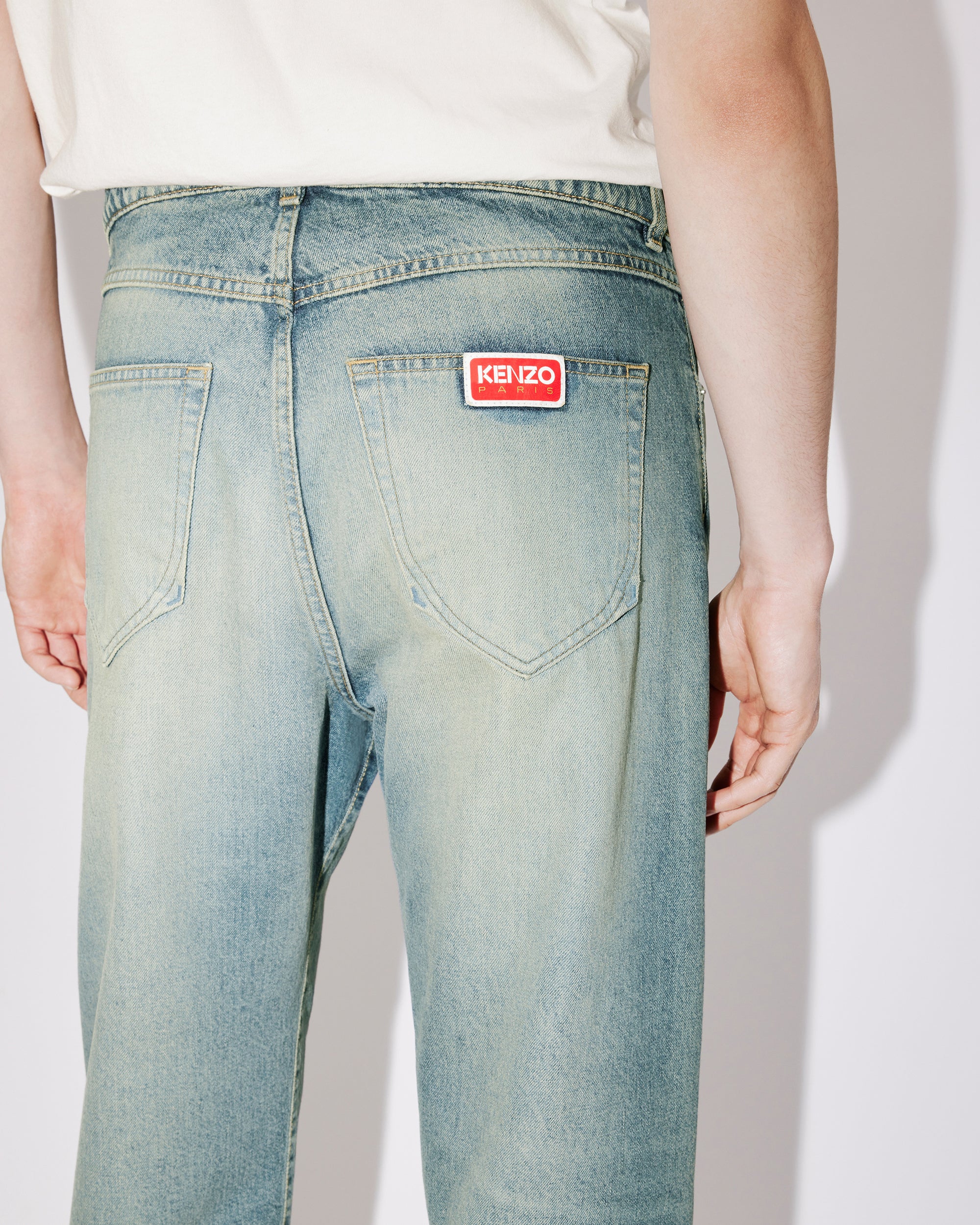Jean droit Agasao - Stone Bl Dirty Blue Denim