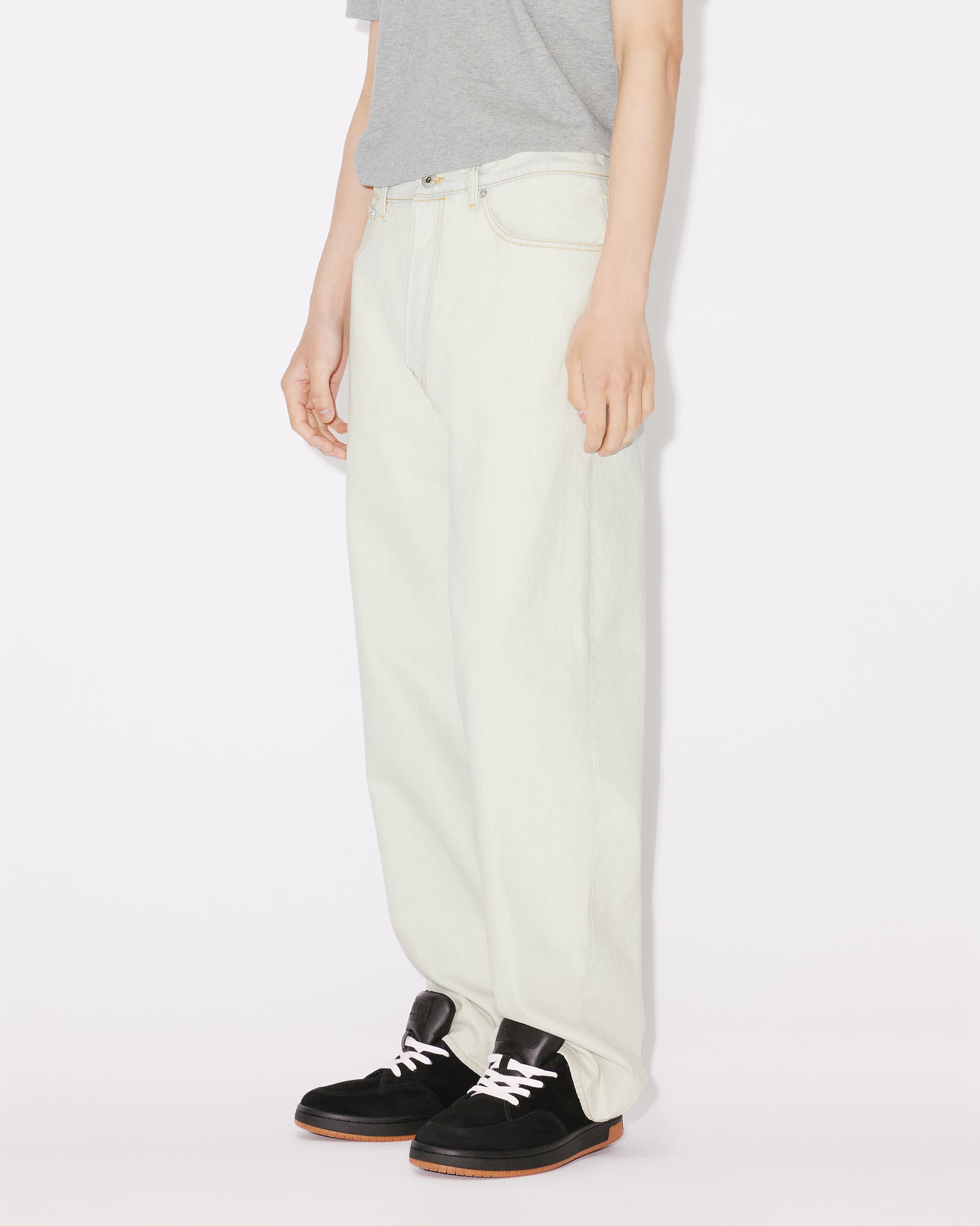 Jean relaxed SUISEN - Bleached Blue Denim
