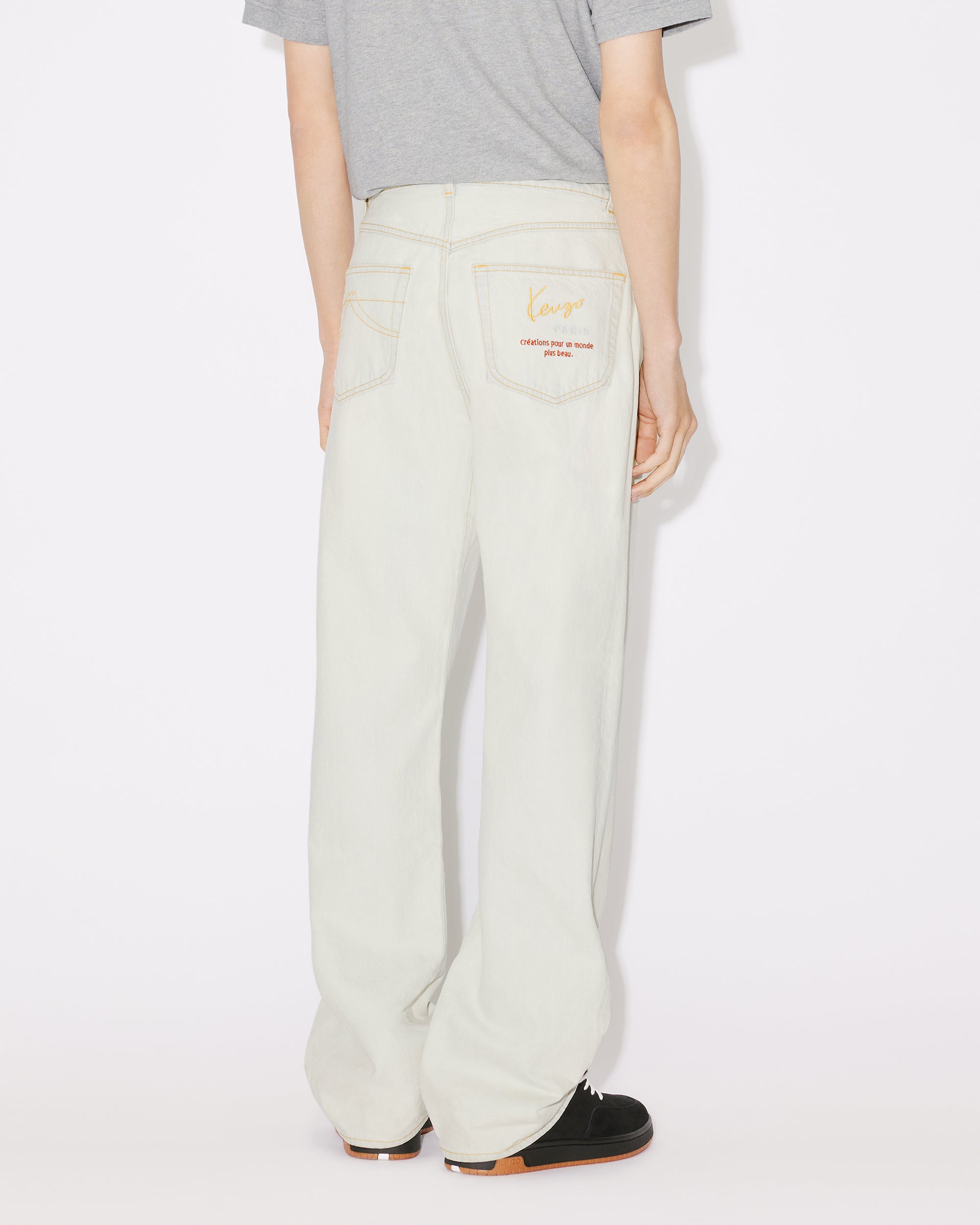 Jean relaxed SUISEN - Bleached Blue Denim