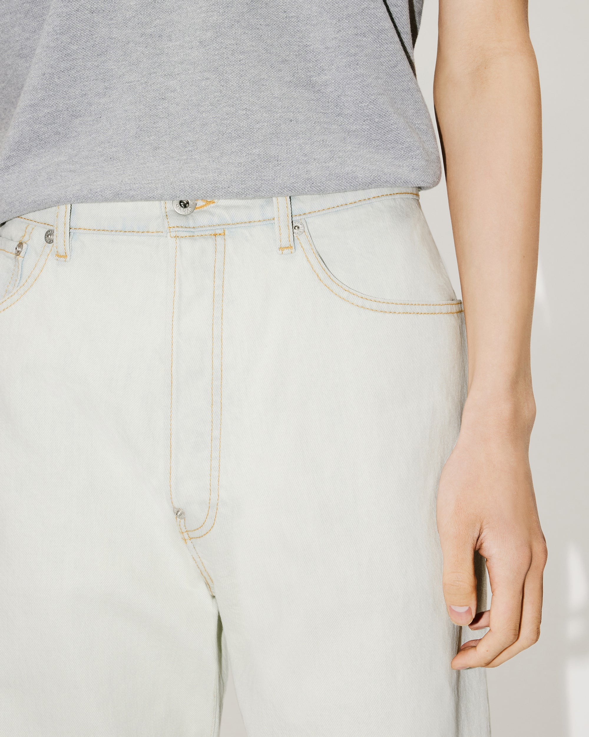 Jean relaxed SUISEN - Bleached Blue Denim