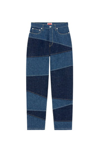Botan loose patchwork jeans - Rinse Blue