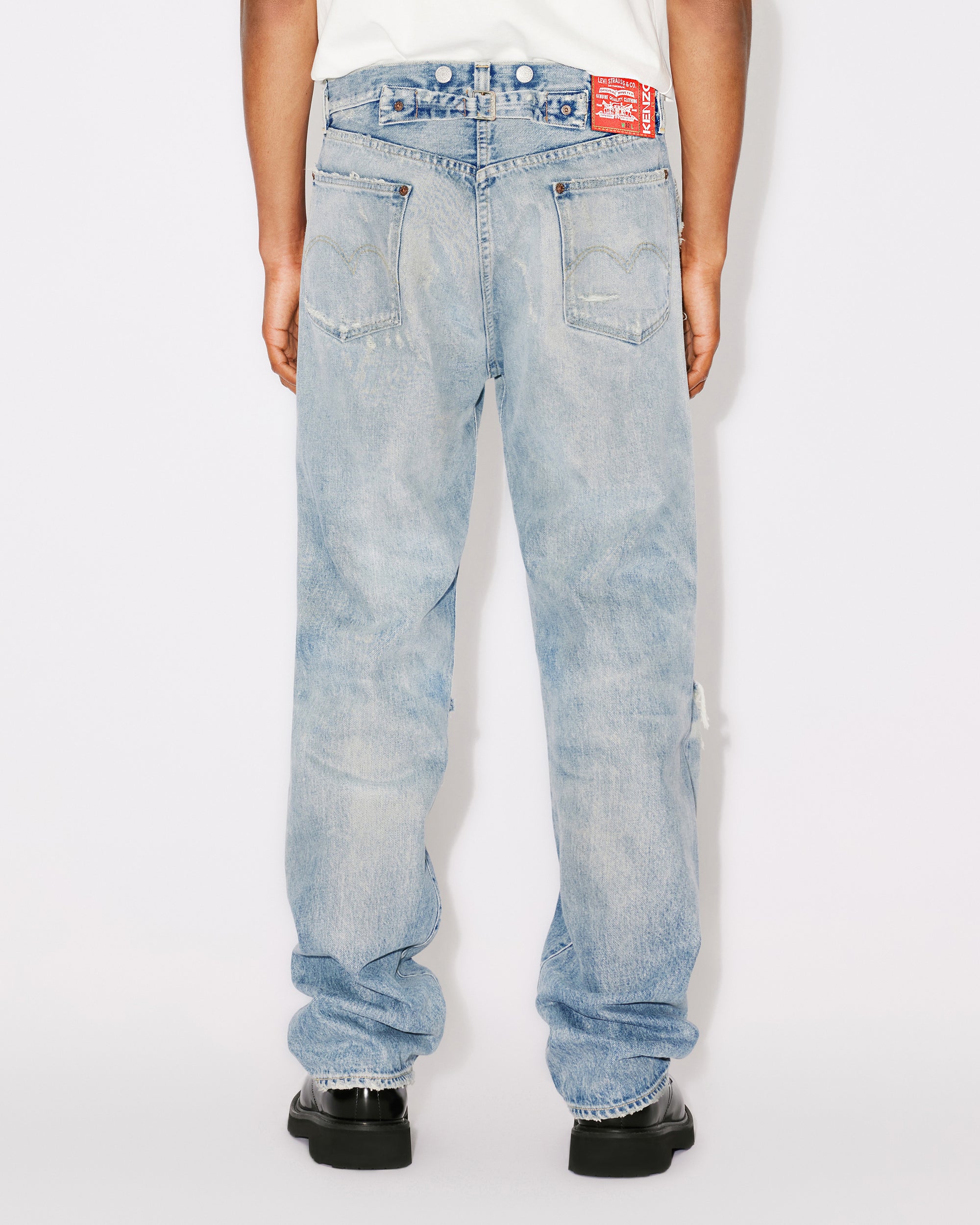 Kenzo x LEVI'S® 501® 1933 Distressed Jeans - Stone Bl Dirty Blue Denim