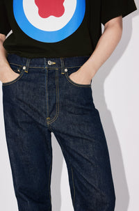 Jean droit Asagao - Rinse Blue Denim