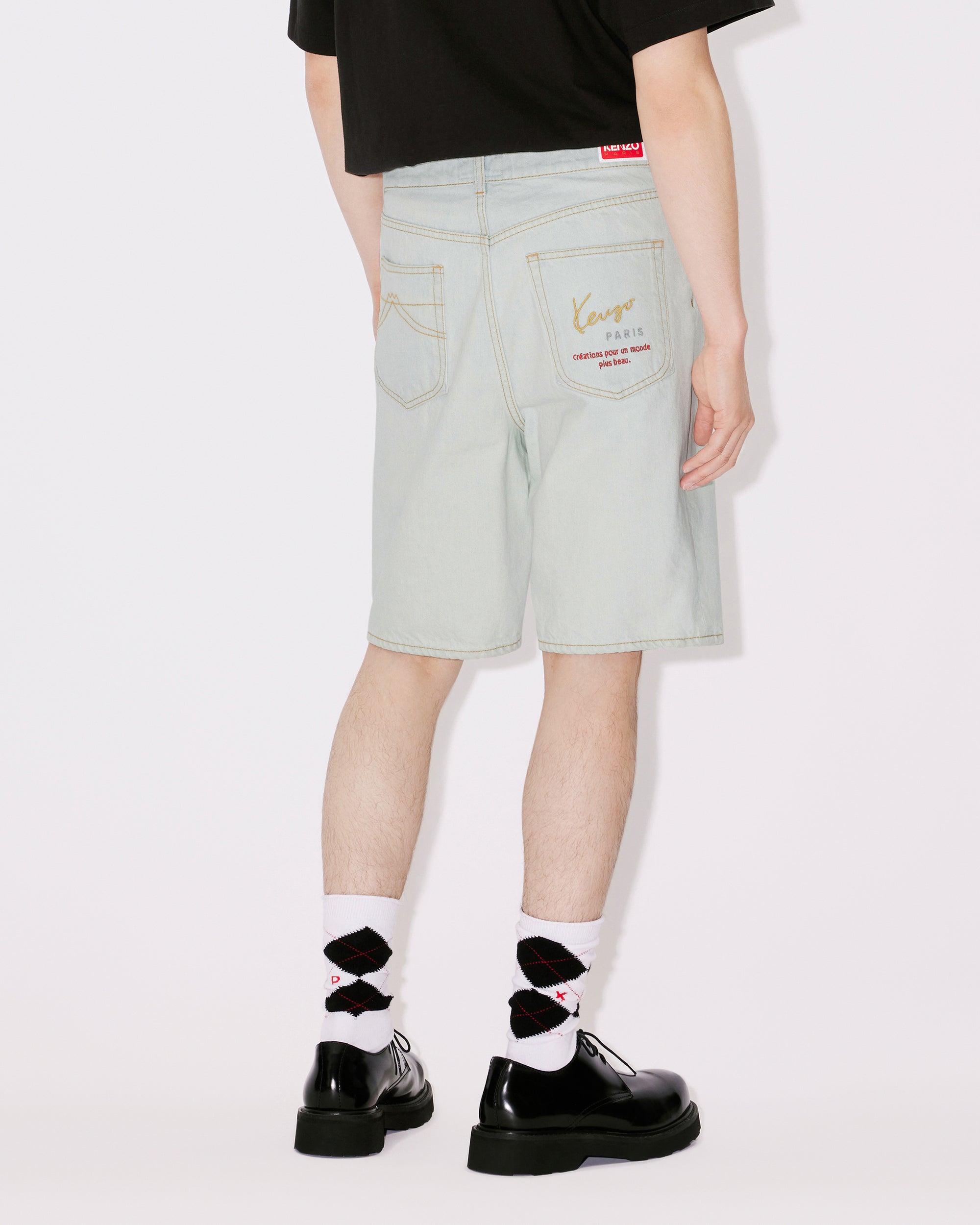 Short denim Himawari - Bleached Blue Denim