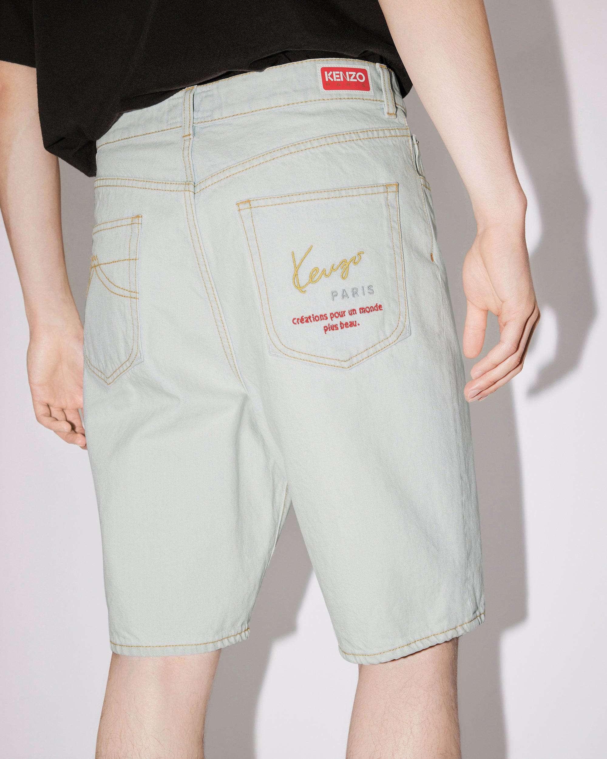 Short denim Himawari - Bleached Blue Denim