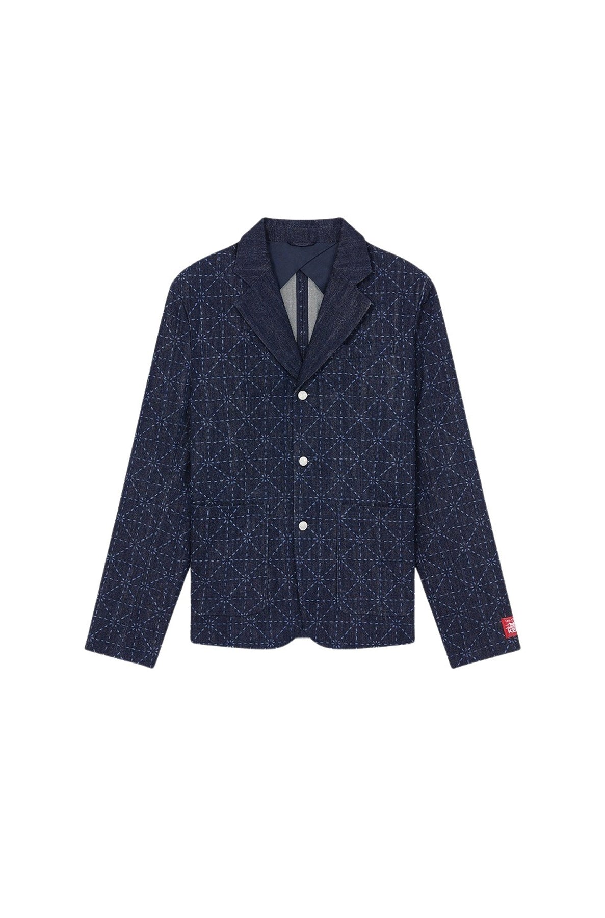 Printed Denim Blazer