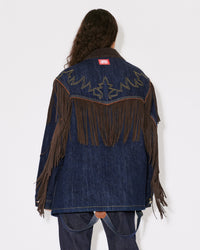 Veste à franges genderless en denim Kenzo x LEVI'S® - Rinse Blue Denim
