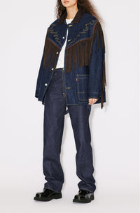 Veste à franges genderless en denim Kenzo x LEVI'S® - Rinse Blue Denim