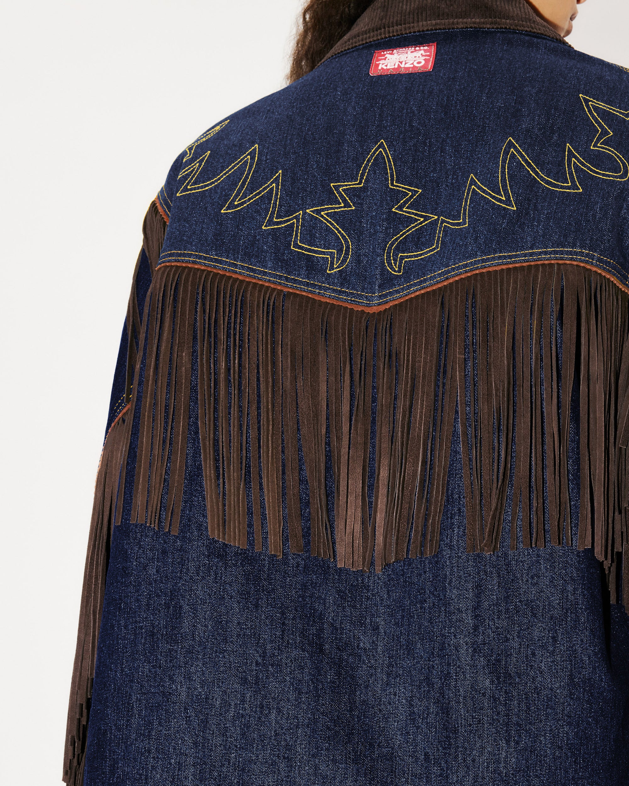 Veste à franges genderless en denim Kenzo x LEVI'S® - Rinse Blue Denim