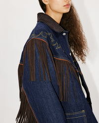 Veste à franges genderless en denim Kenzo x LEVI'S® - Rinse Blue Denim