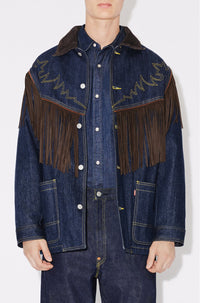 Veste à franges genderless en denim Kenzo x LEVI'S® - Rinse Blue Denim