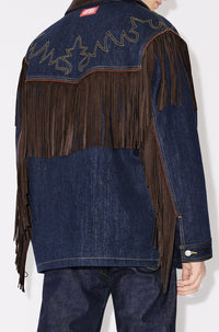 Veste à franges genderless en denim Kenzo x LEVI'S® - Rinse Blue Denim