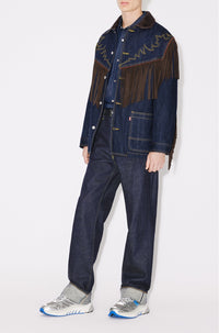 Veste à franges genderless en denim Kenzo x LEVI'S® - Rinse Blue Denim