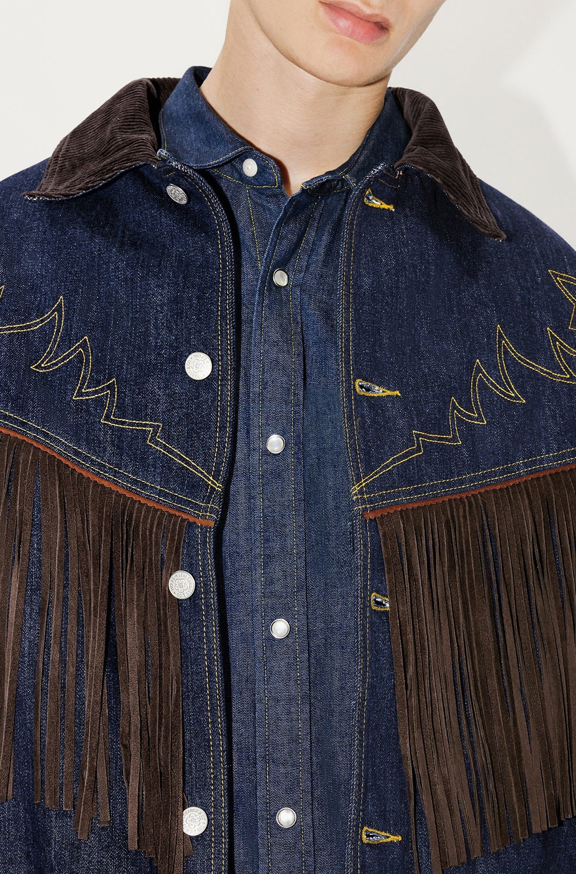 Veste à franges genderless en denim Kenzo x LEVI'S® - Rinse Blue Denim