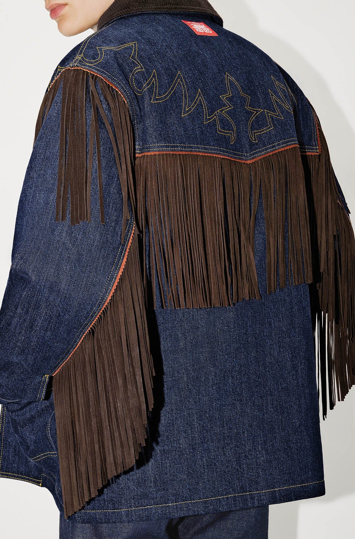 Veste à franges genderless en denim Kenzo x LEVI'S® - Rinse Blue Denim