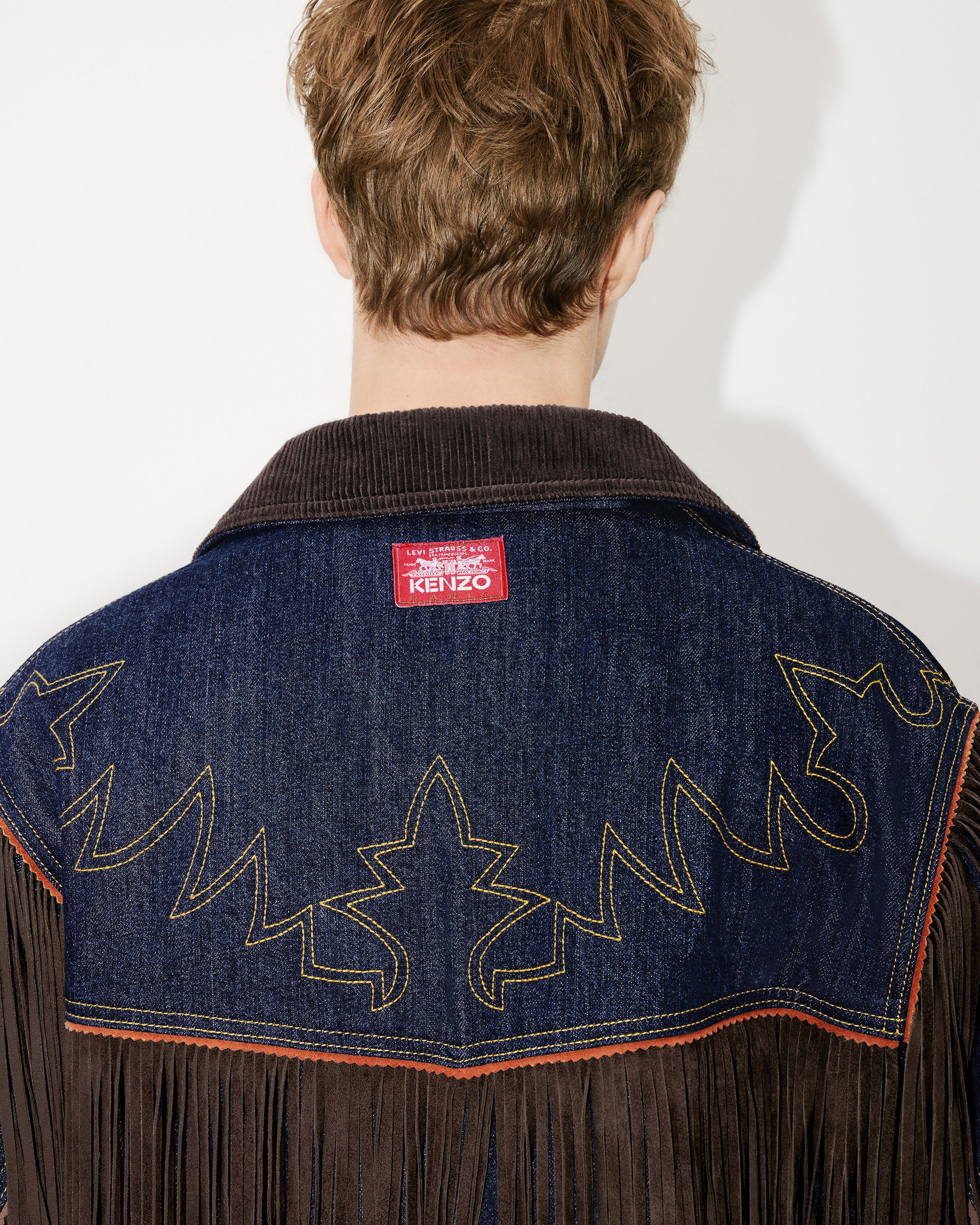 Veste à franges genderless en denim Kenzo x LEVI'S® - Rinse Blue Denim