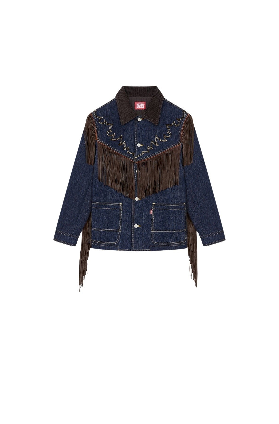 Veste à franges genderless en denim Kenzo x LEVI'S® - Rinse Blue Denim