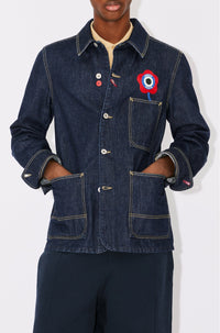 Veste workwear en denim "Kenzo Target" - Rinse Blue Denim