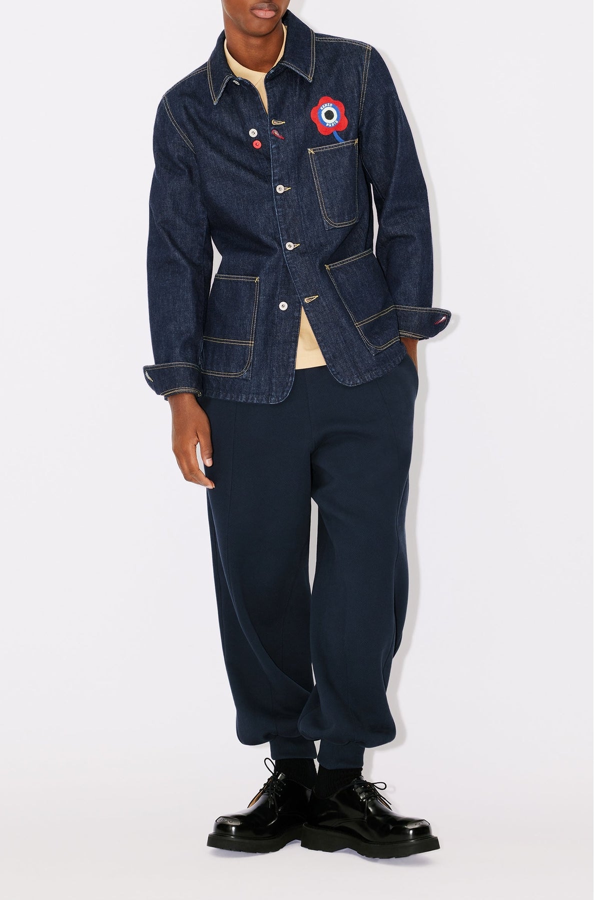Veste workwear en denim "Kenzo Target" - Rinse Blue Denim