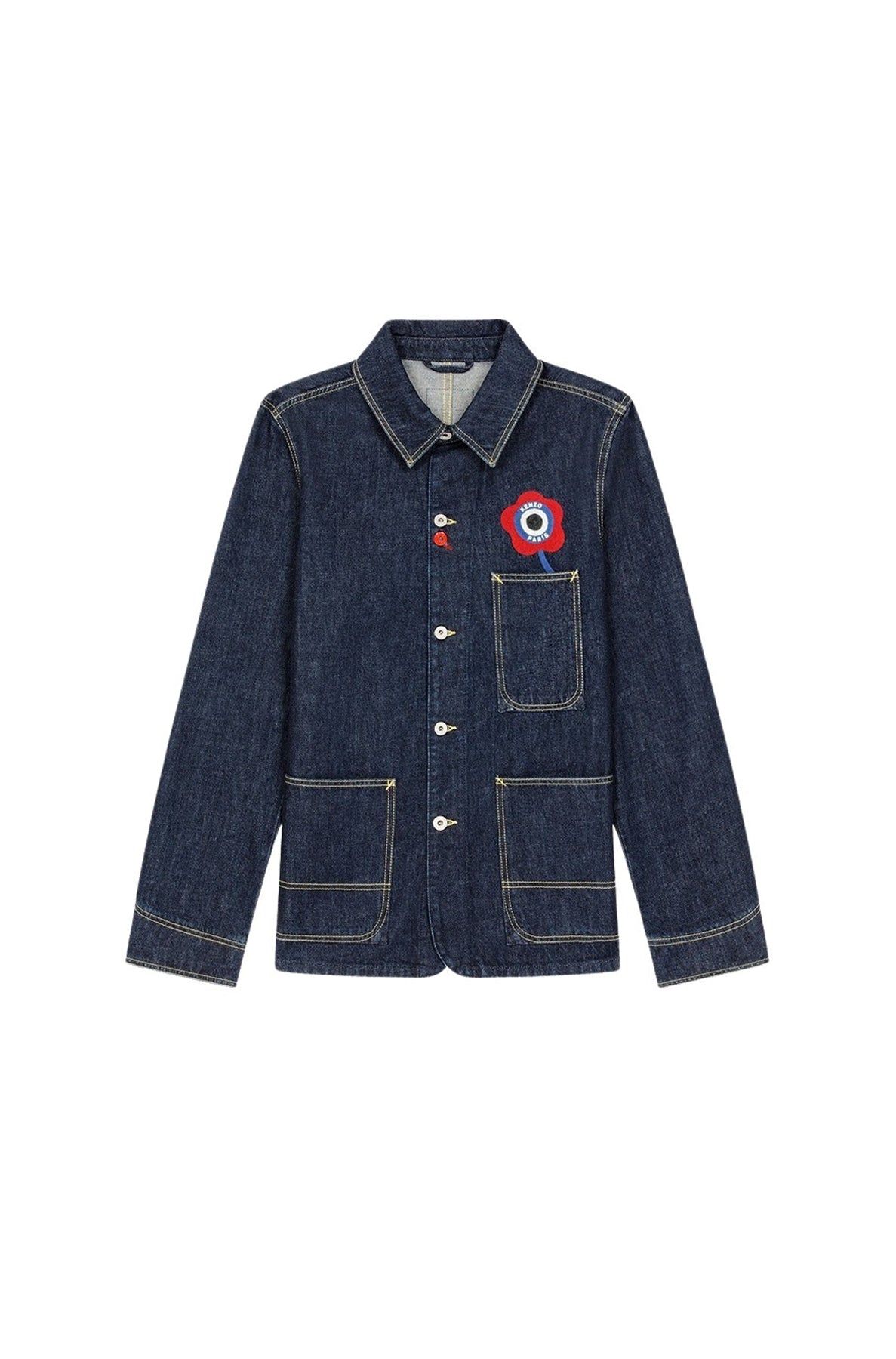 Veste workwear en denim "Kenzo Target" - Rinse Blue Denim