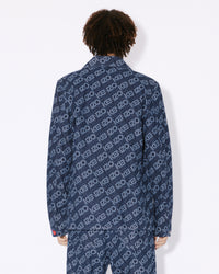 Monogram denim workwear jacket - Rinse Blue Denim