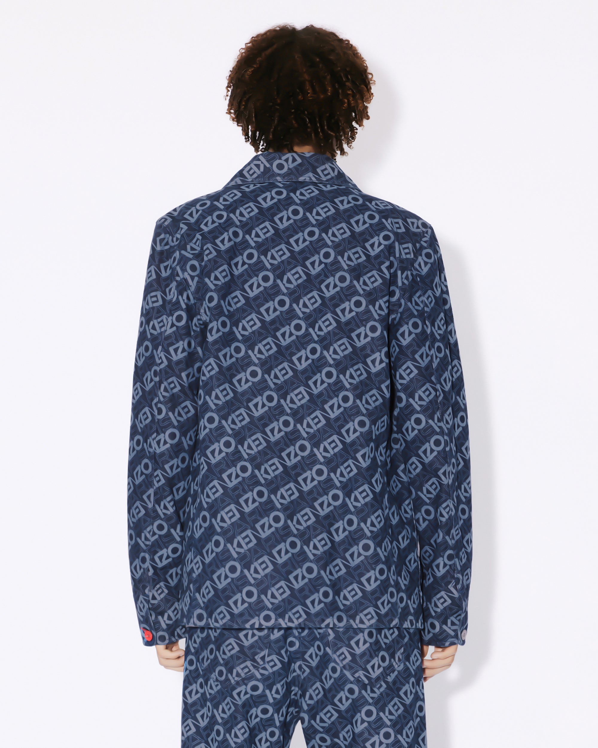 Monogram denim workwear jacket - Rinse Blue Denim