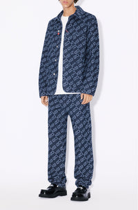 Monogram denim workwear jacket - Rinse Blue Denim
