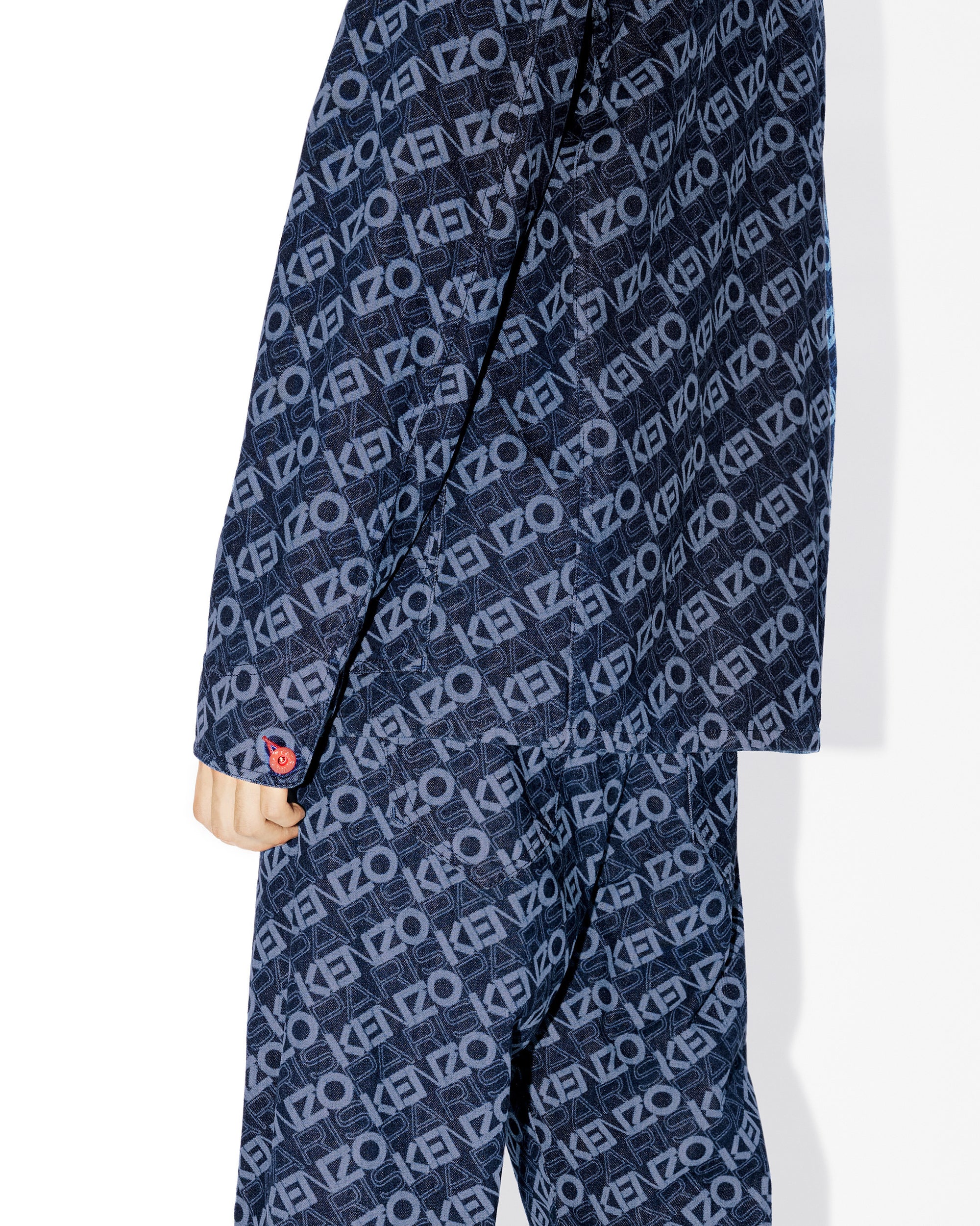 Monogram denim workwear jacket - Rinse Blue Denim