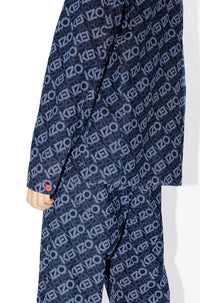 Monogram workwear jacket in denim - Rinse Blue Denim