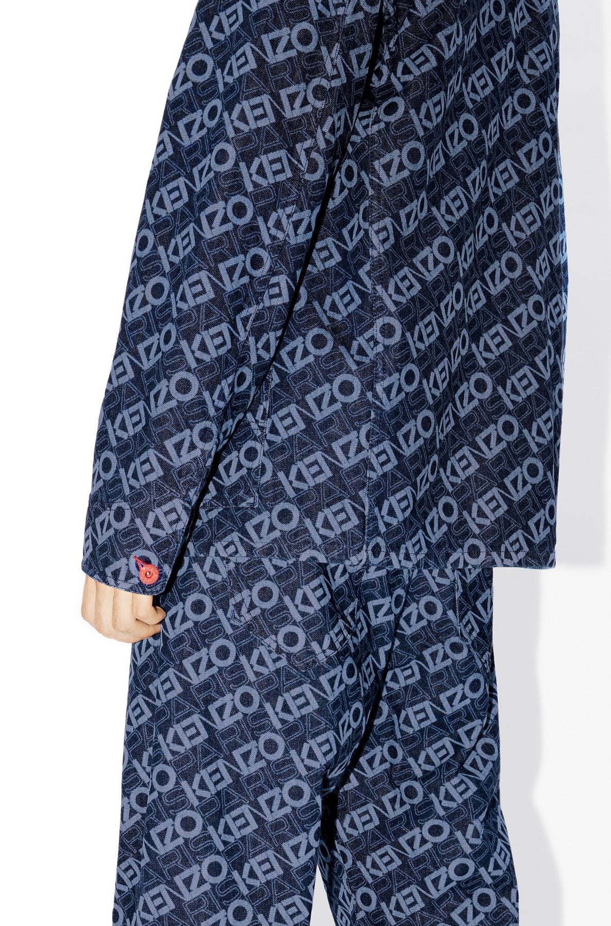 Monogram workwear jacket in denim - Rinse Blue Denim